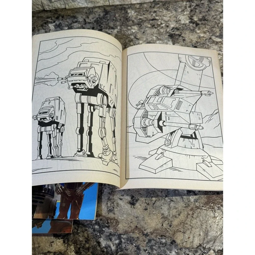 Vintage‎ Star Wars Activity And Coloring Books Lot 1997 Lot Of 3 Unused Books